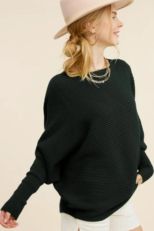 Mae Ribbed Boatneck Sweater
