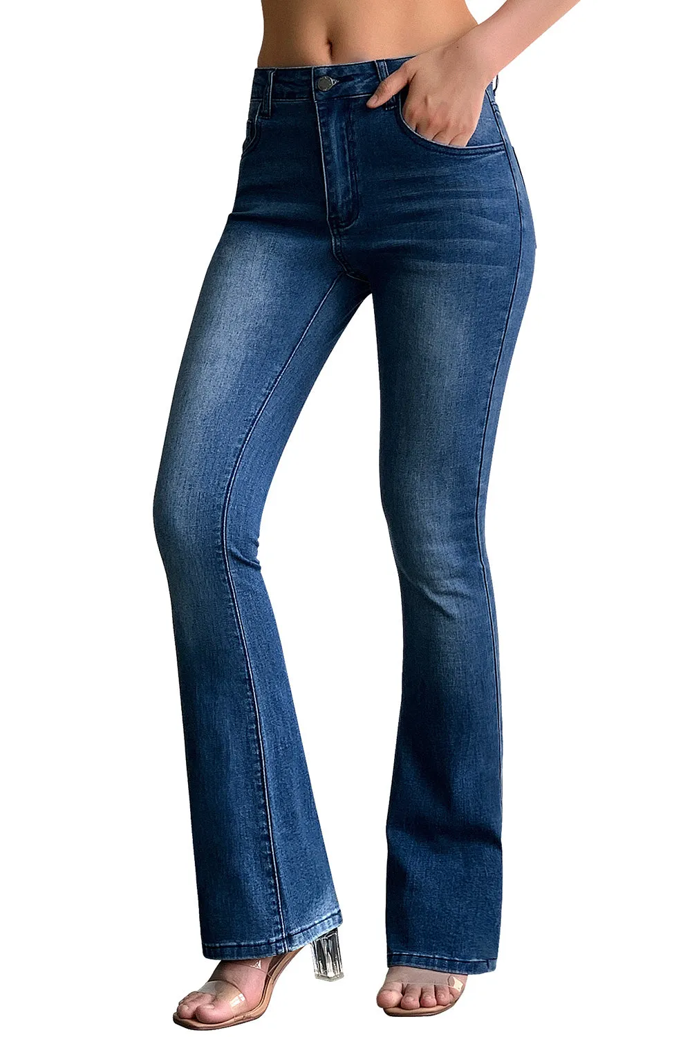 Mid Rise Strecthy Flare Jeans