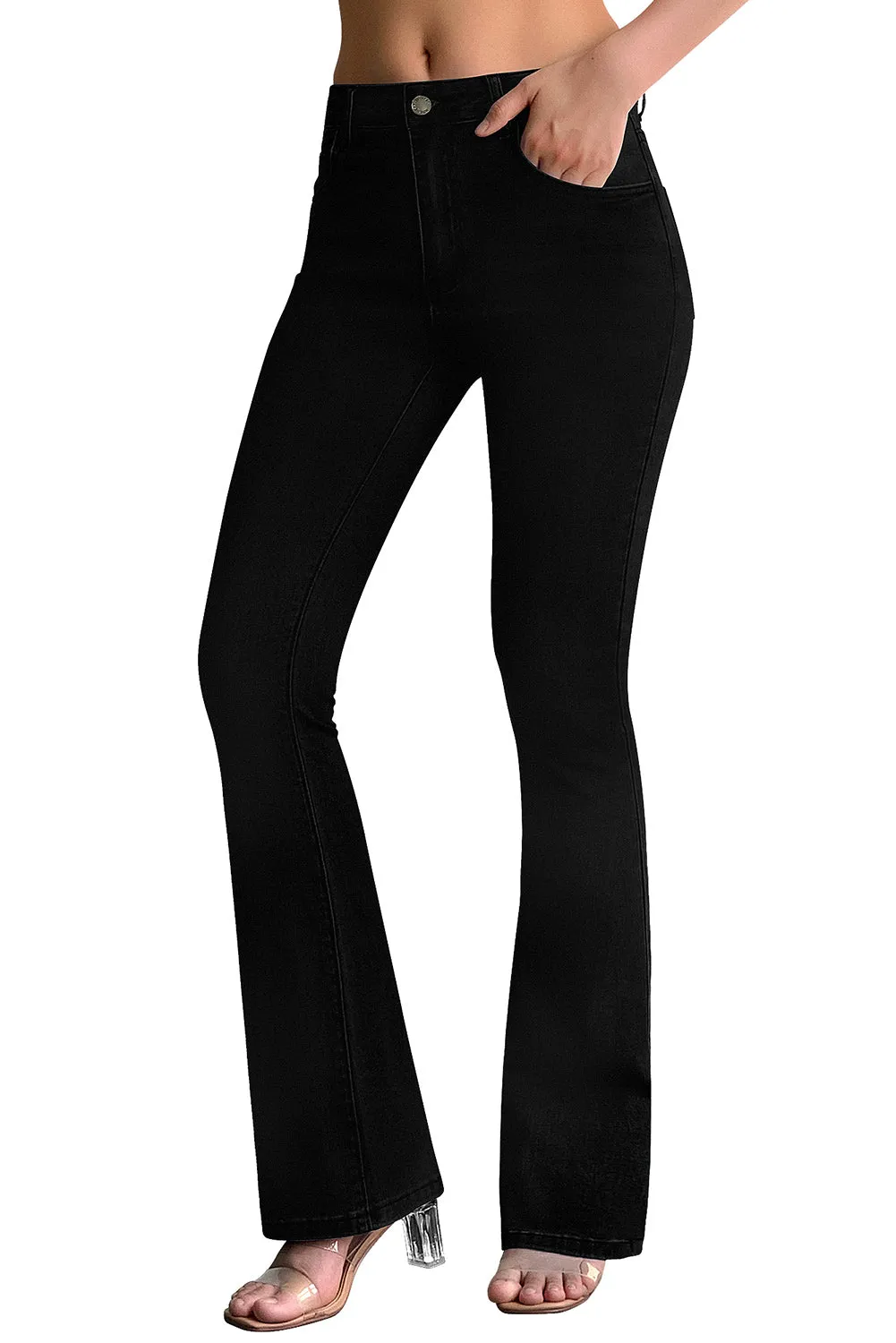 Mid Rise Strecthy Flare Jeans