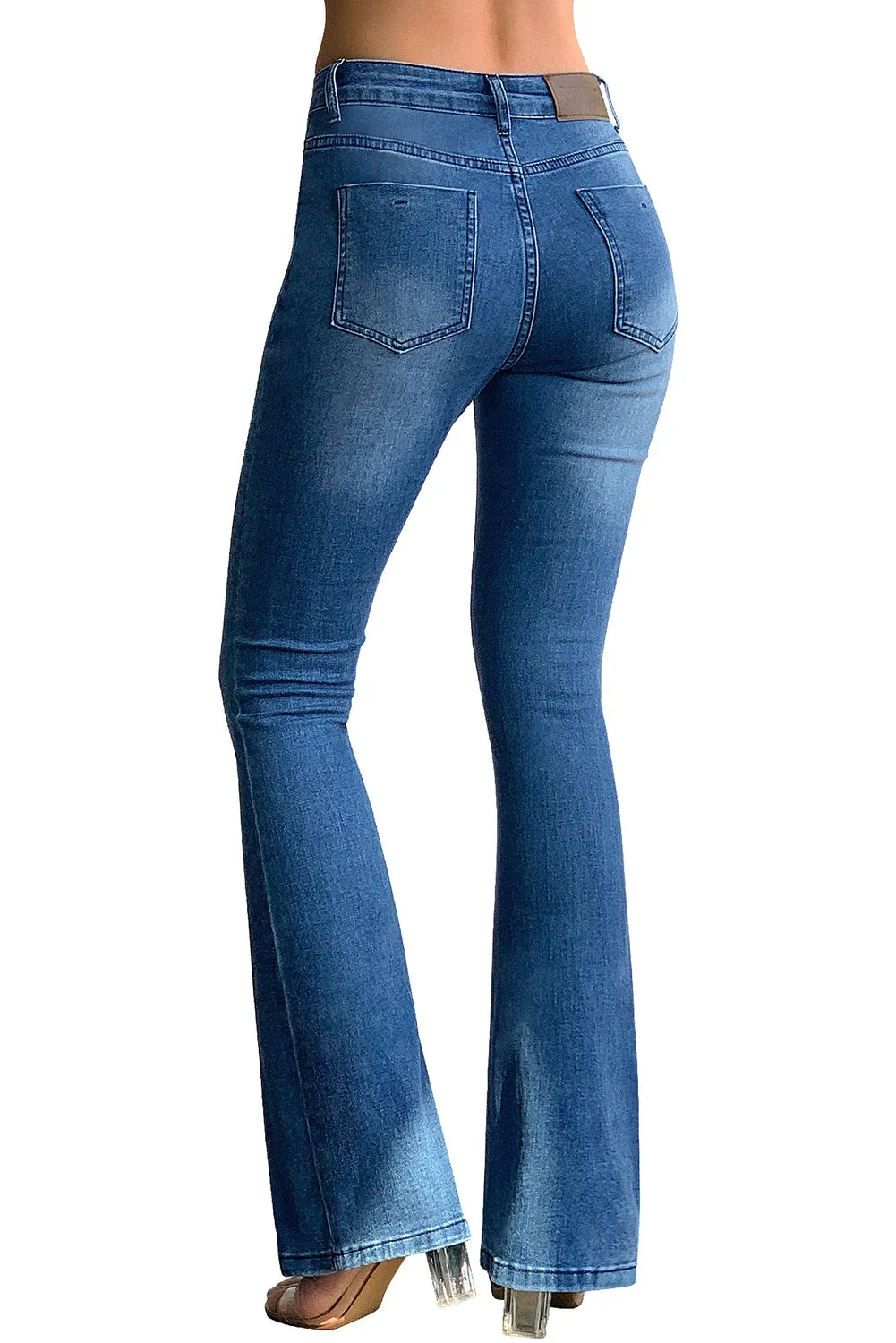Mid Rise Strecthy Flare Jeans