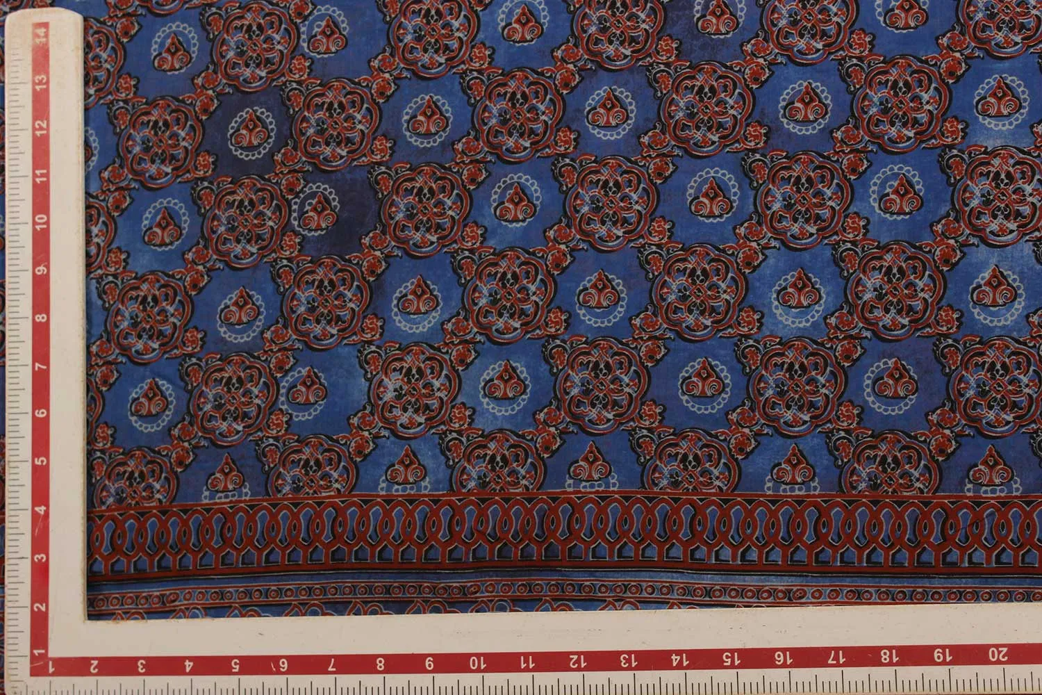 Multicolor Traditional Viscose Cotton Blend Sushi Fabric