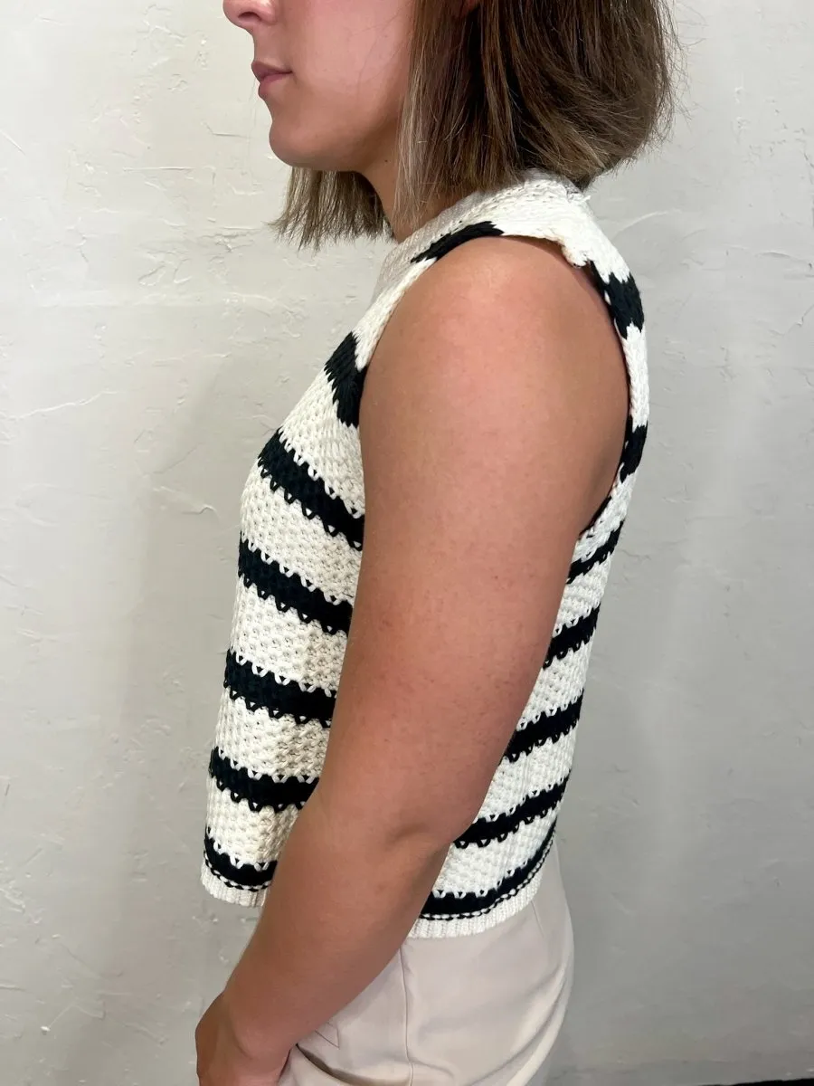 Oreo Stripe Sweater Tank