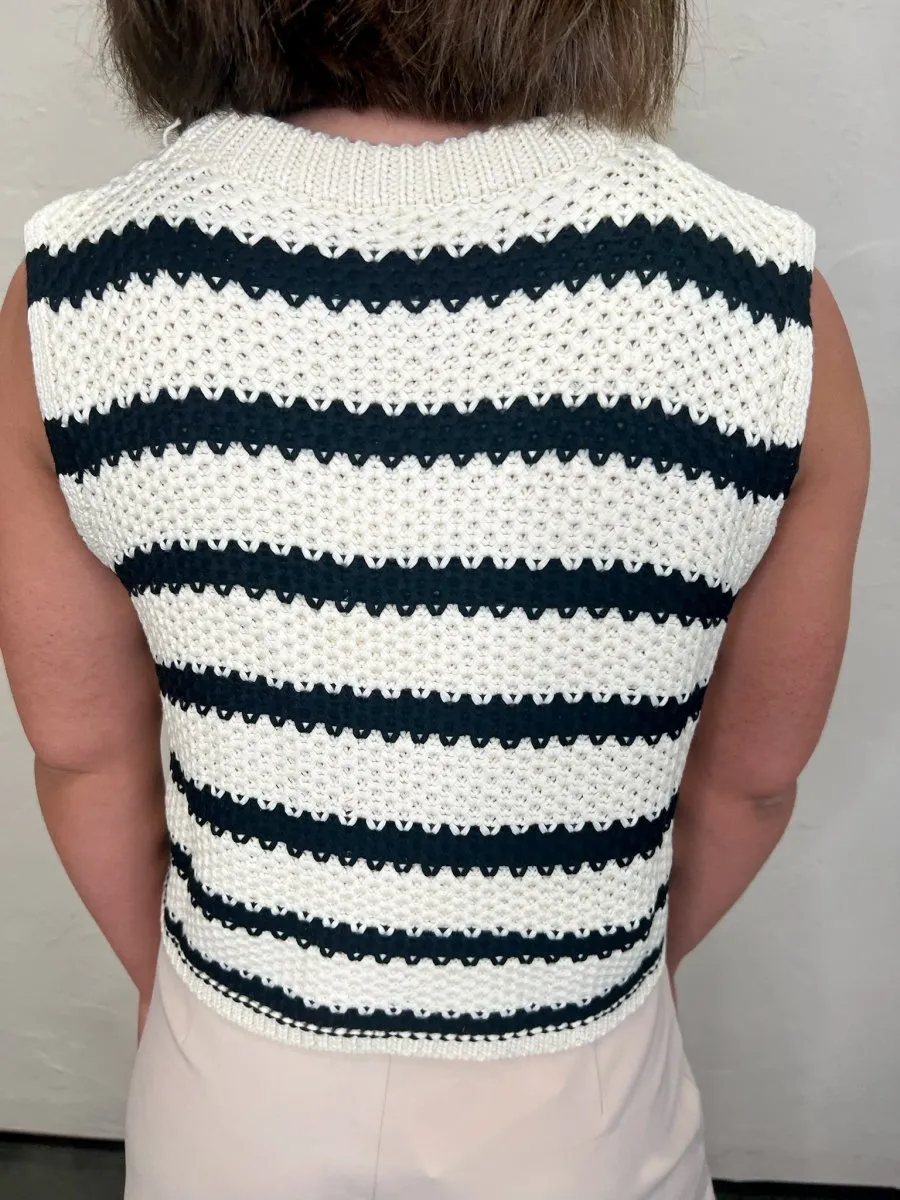 Oreo Stripe Sweater Tank