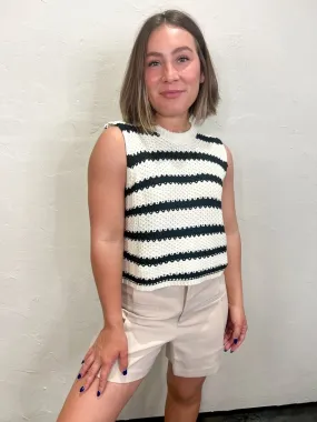 Oreo Stripe Sweater Tank