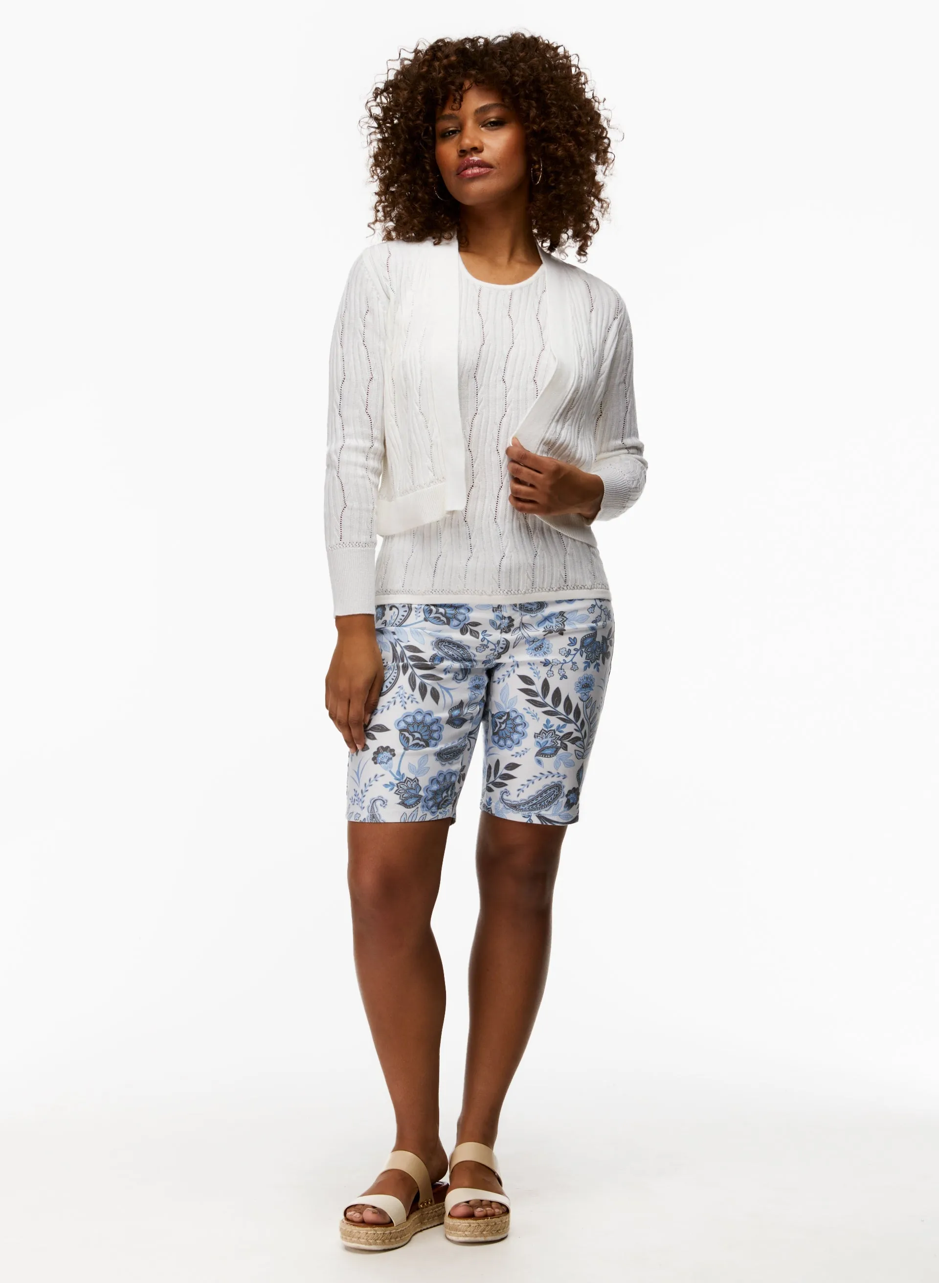 Paisley Print Pull-On Shorts
