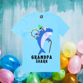 Shark Theme Birthday Tees - Grandpa Shark
