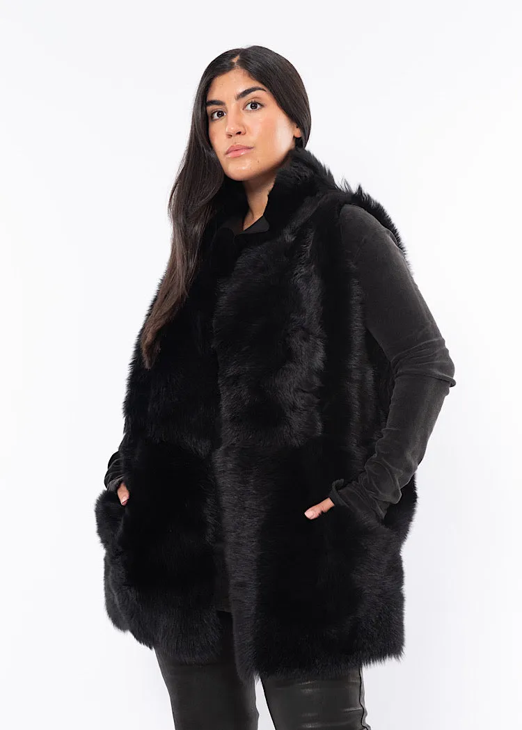 SORT AARHUS FUR VEST