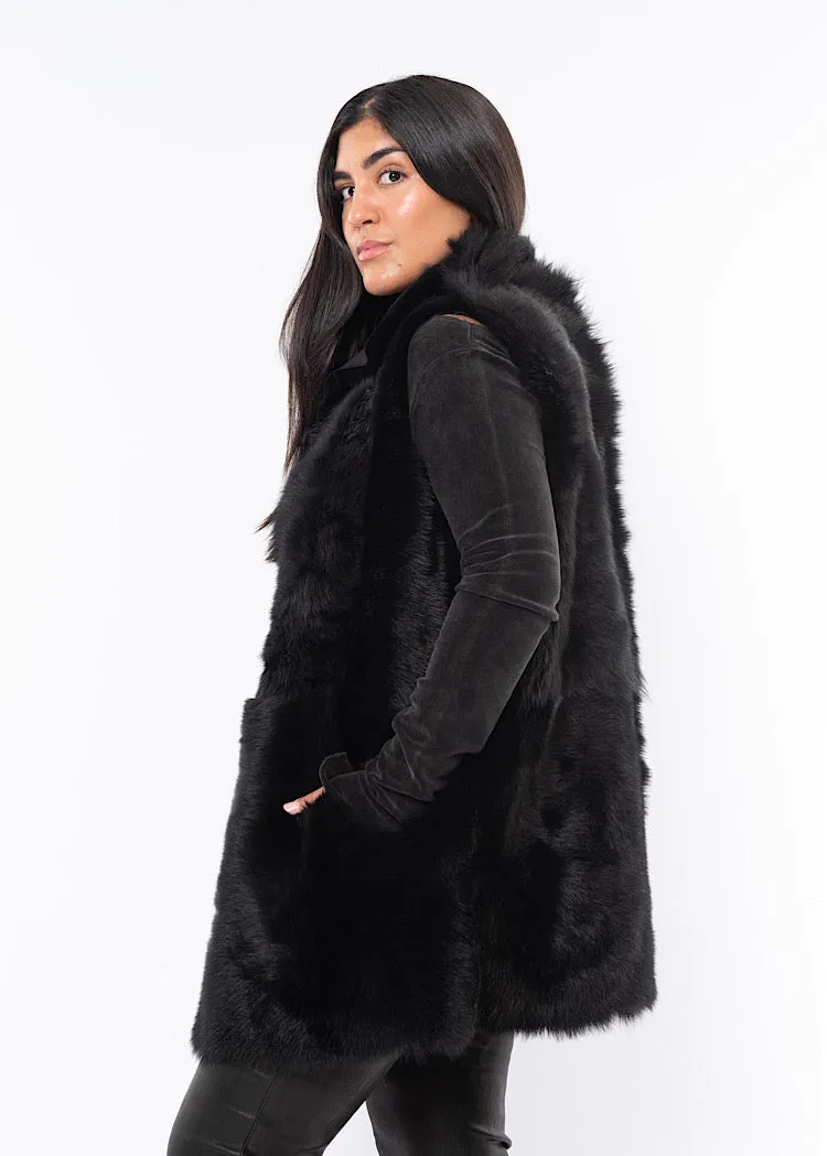 SORT AARHUS FUR VEST