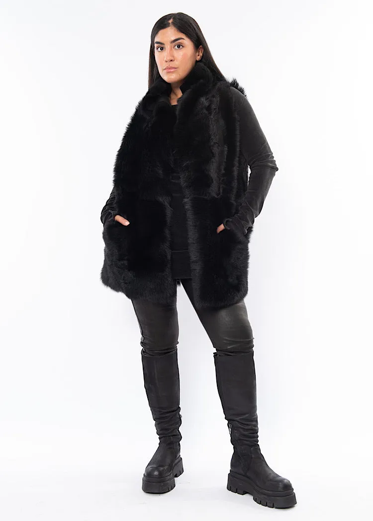 SORT AARHUS FUR VEST
