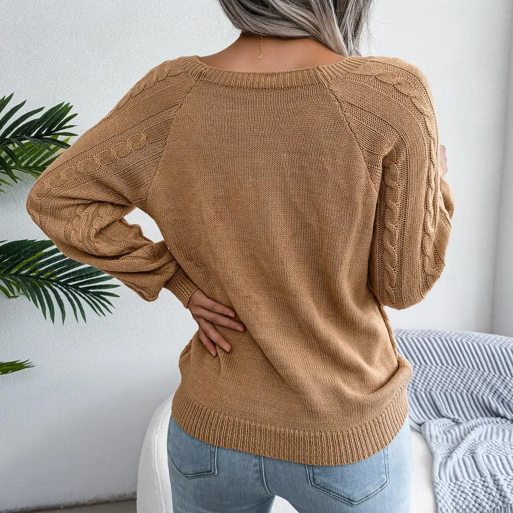 Stay Comfy and Casual with Our Square Collar Knitted Pullover