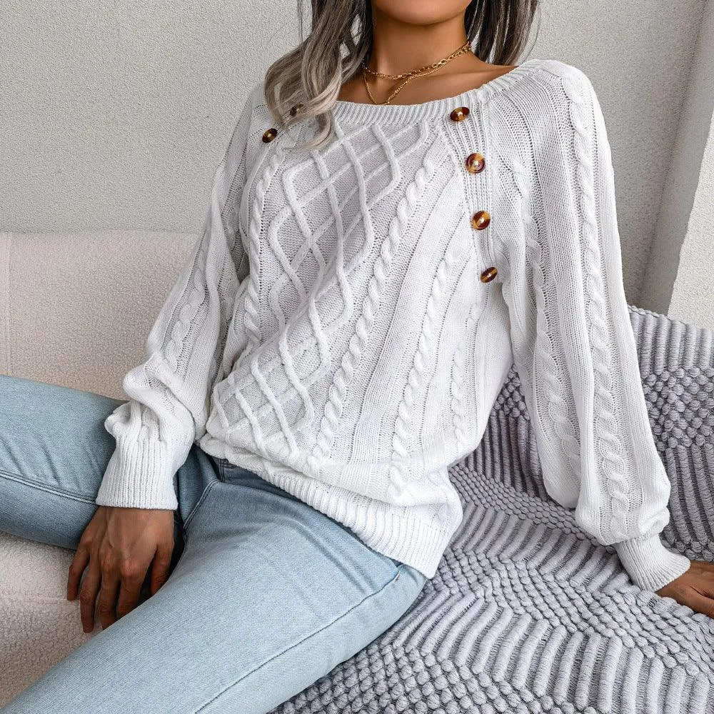 Stay Comfy and Casual with Our Square Collar Knitted Pullover