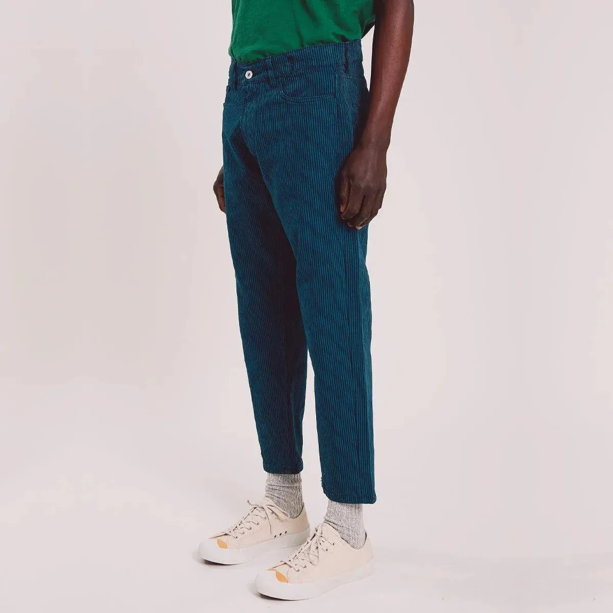 Tearaway Jean Cotton Linen - Blue / Navy Stripe