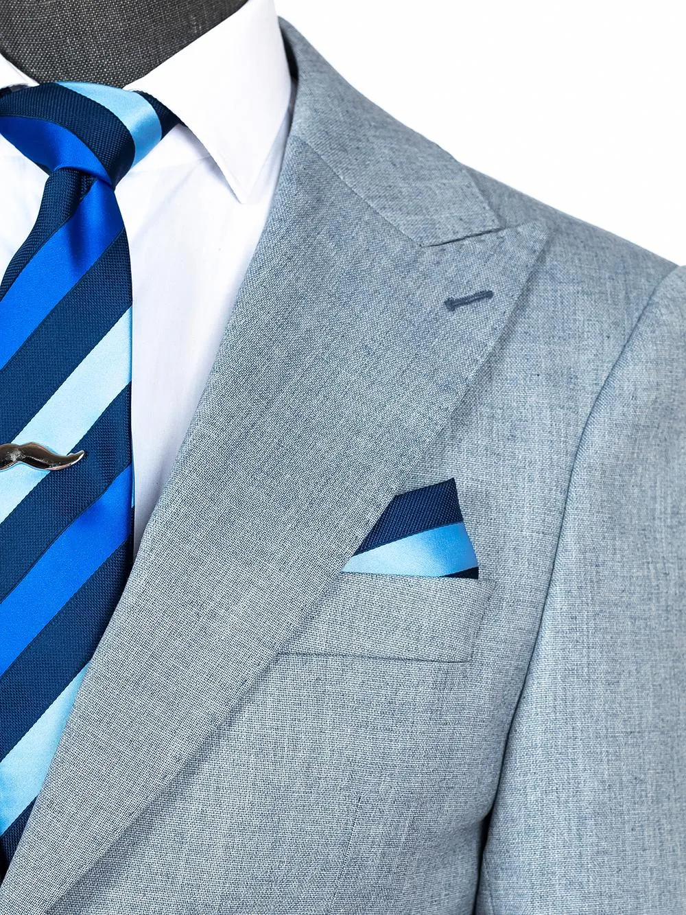 Trevor Light Blue Set Blazer Linen Suit