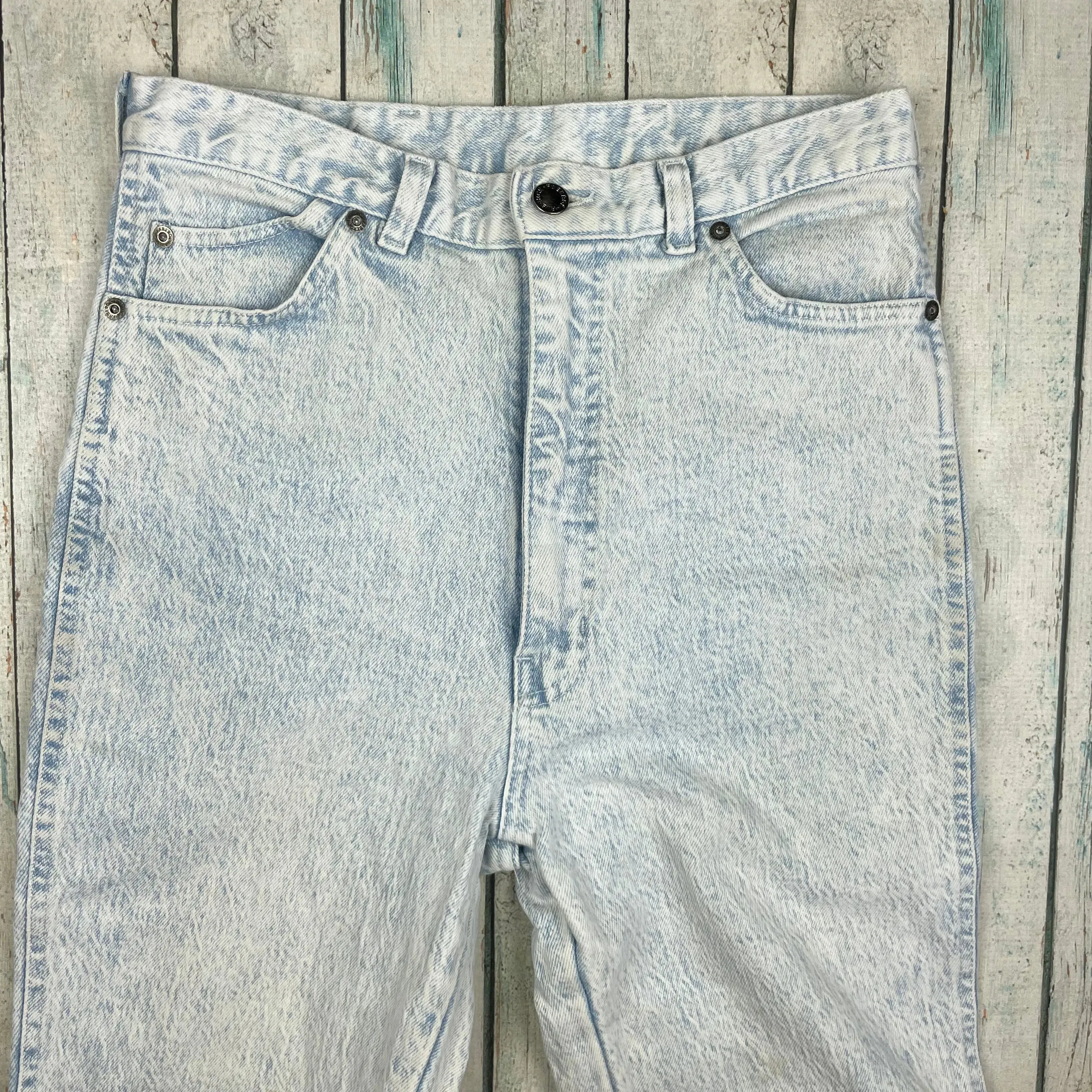 Vintage Fabergé 1980's High Waisted Snow Wash Stretchie Jeans - Size 10/11