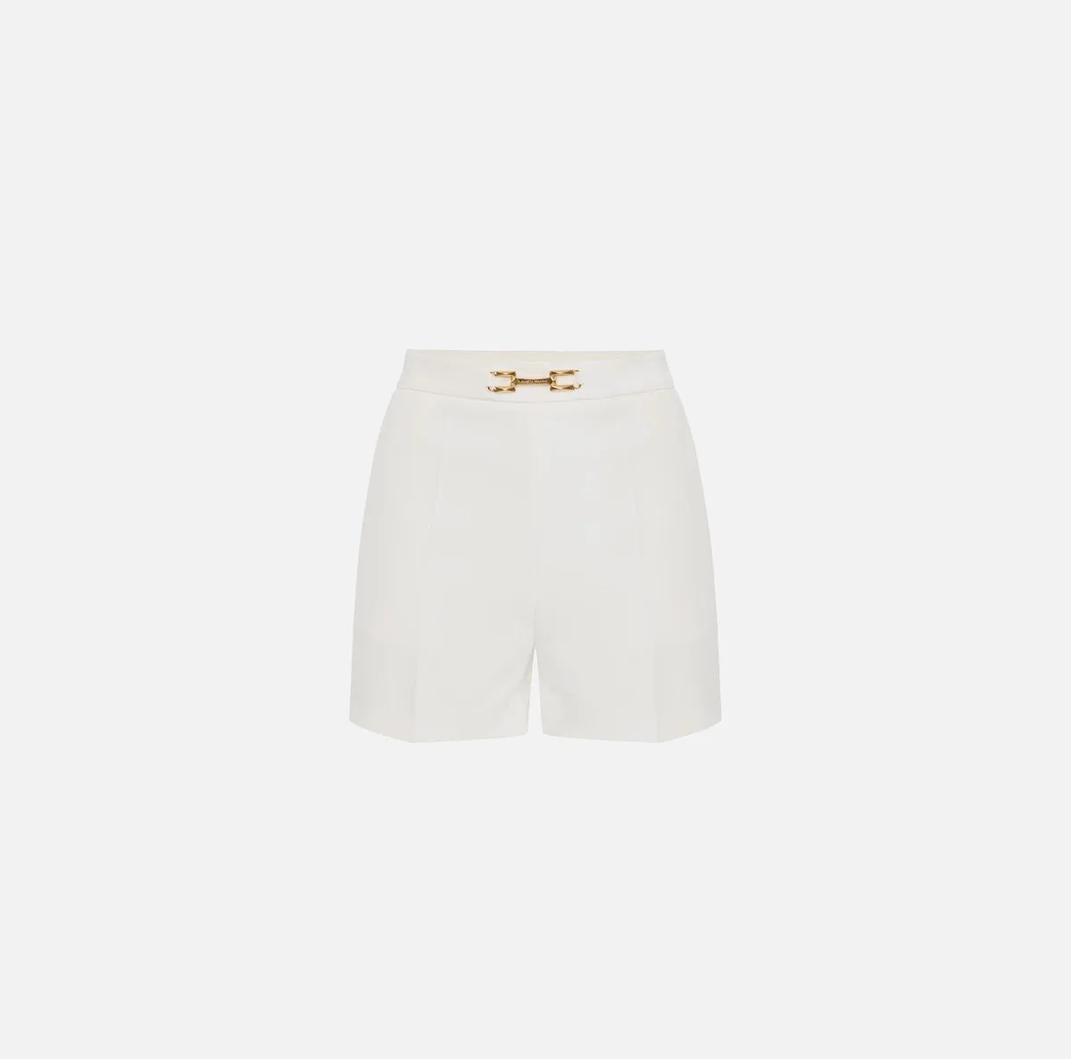 White classic high waisted shorts